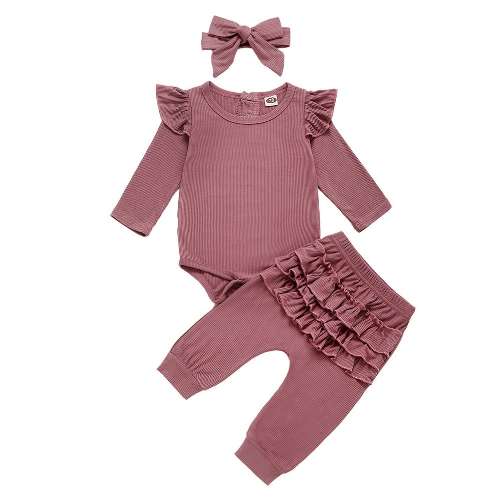 Newborn Infant Baby Girls Ruffle Set-punnyshop.myshopify.com