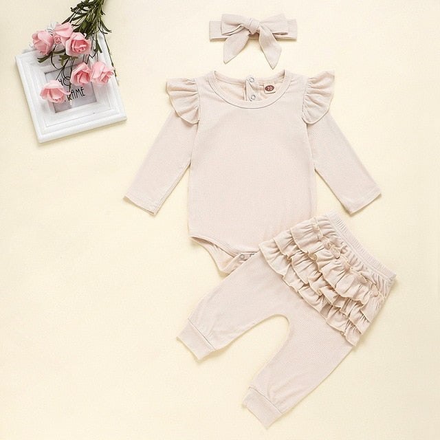 Newborn Infant Baby Girls Ruffle Set|punnyshop.myshopify.com