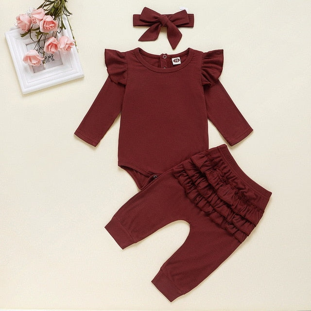 Newborn Infant Baby Girls Ruffle Set|punnyshop.myshopify.com