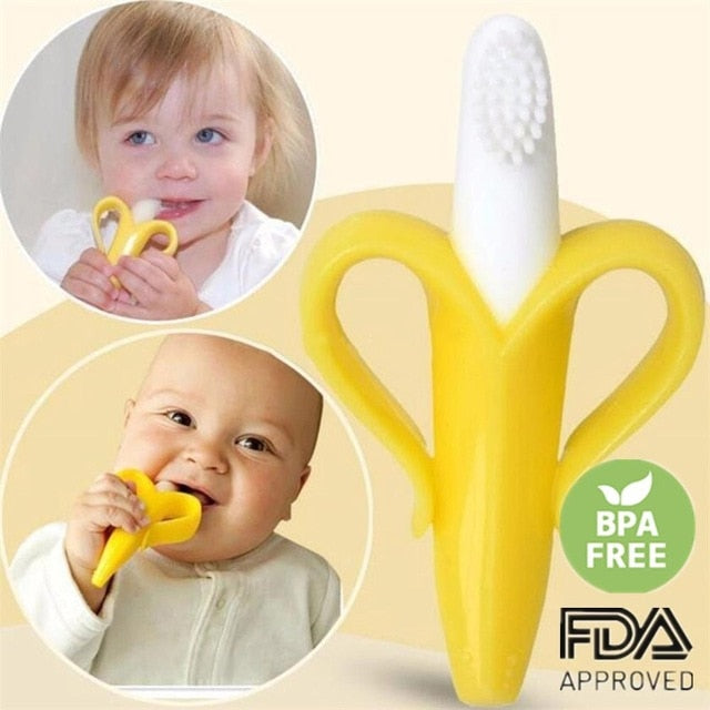 Safe BPA Free Banana Teething Ring