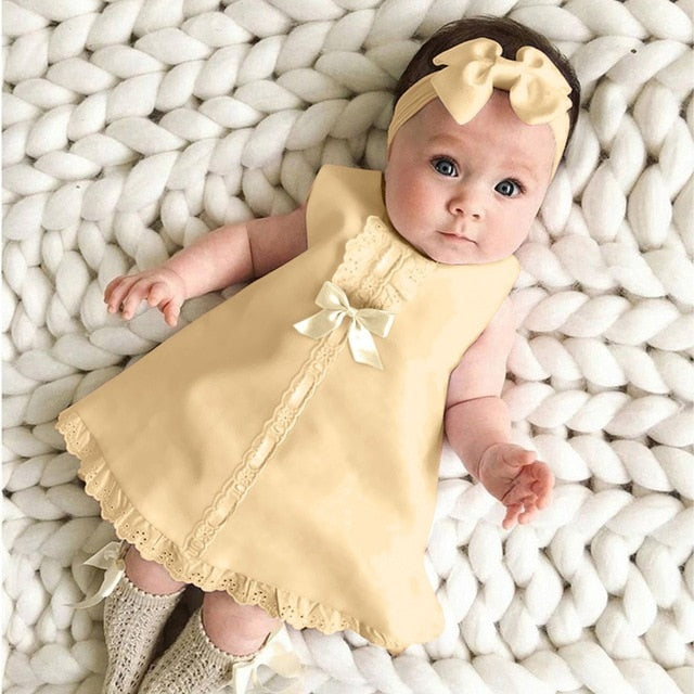 Newborn Sleeveless Baby Girl Dress|punnyshop.myshopify.com