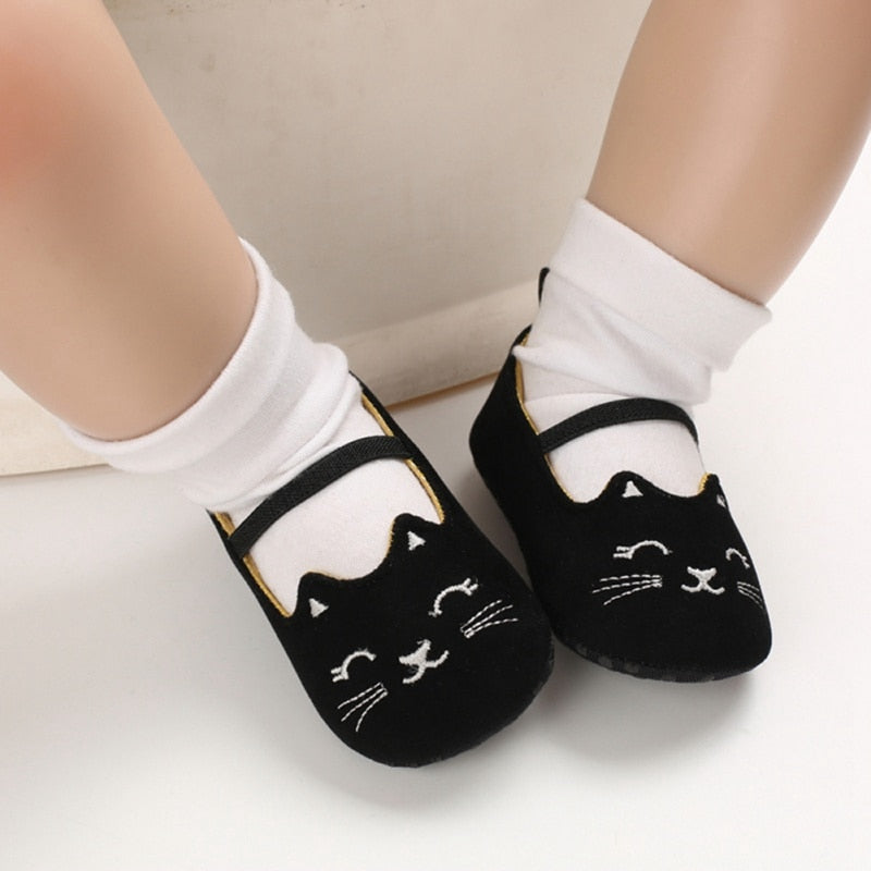 Toddler Cute Cat Print Anti-Slip Princess Shoes|punnyshop.myshopify.com