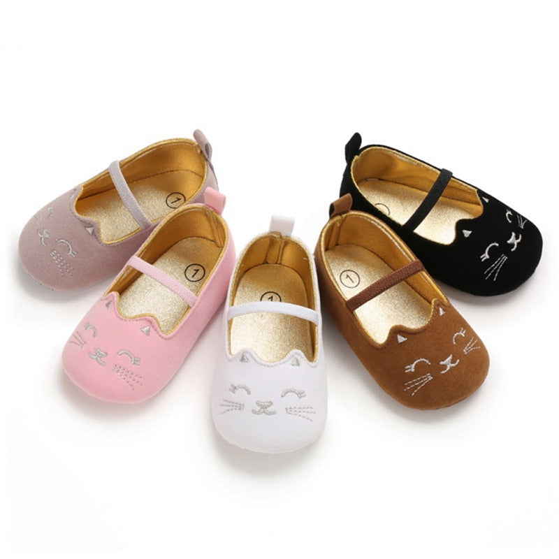 Toddler Cute Cat Print Anti-Slip Princess Shoes|punnyshop.myshopify.com