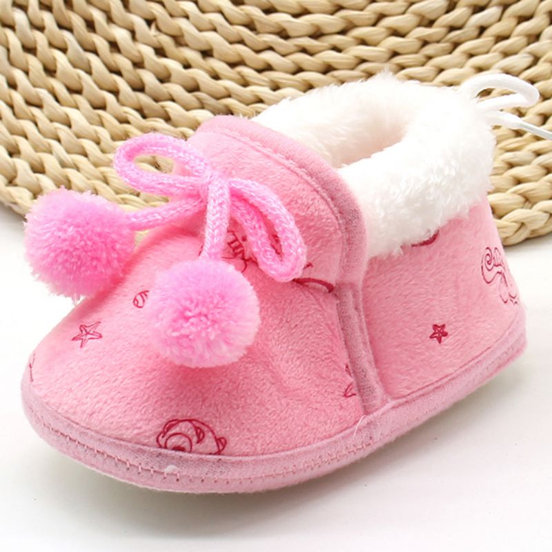 Baby Bowknot Warm Soft Sole Crib Shoes