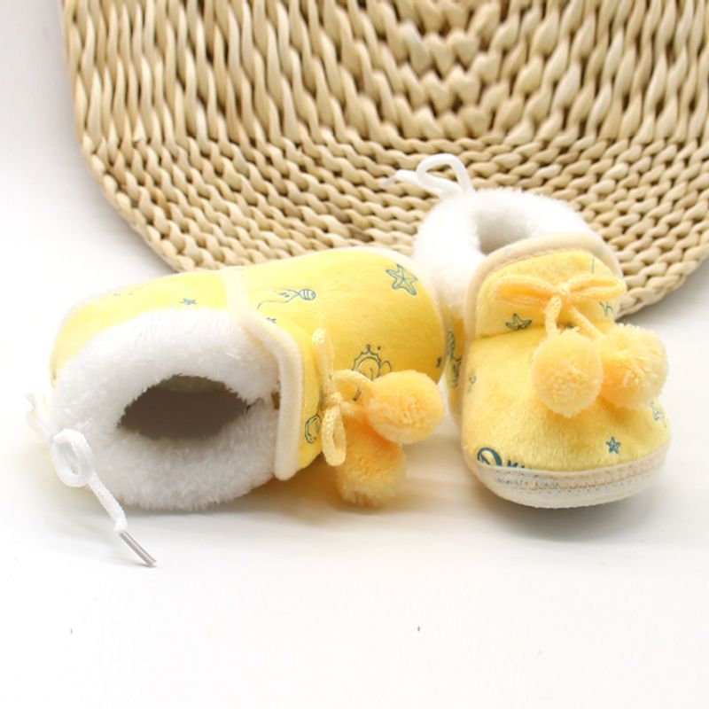 Baby Bowknot Warm Soft Sole Crib Shoes