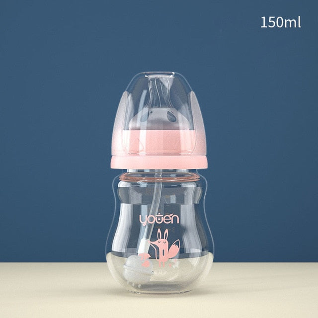 straw drop baby bottle