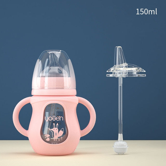 straw drop baby bottle