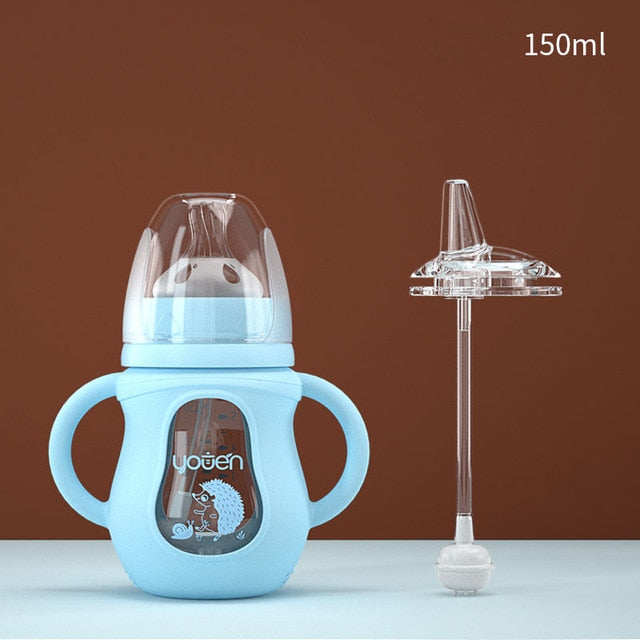 straw drop baby bottle