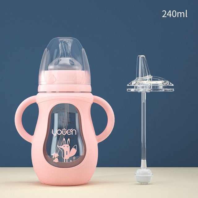 straw drop baby bottle