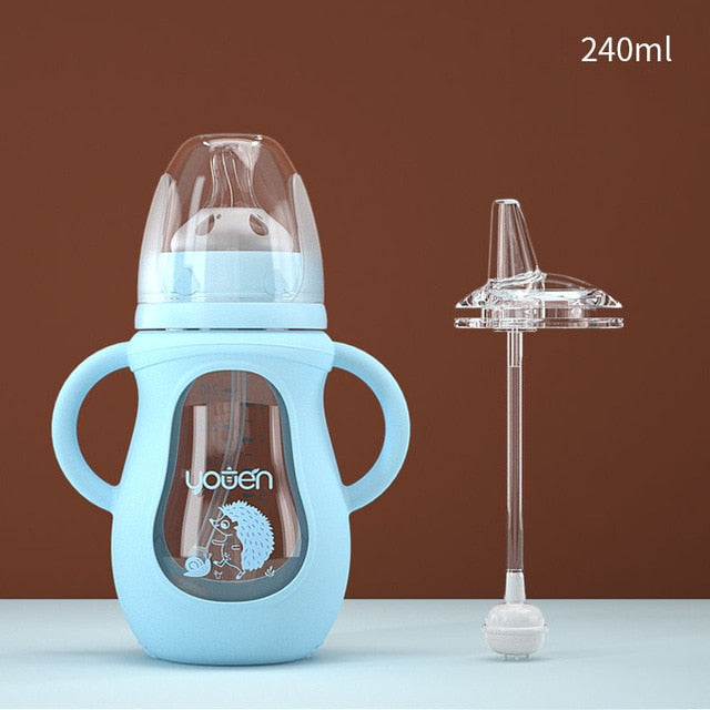 straw drop baby bottle