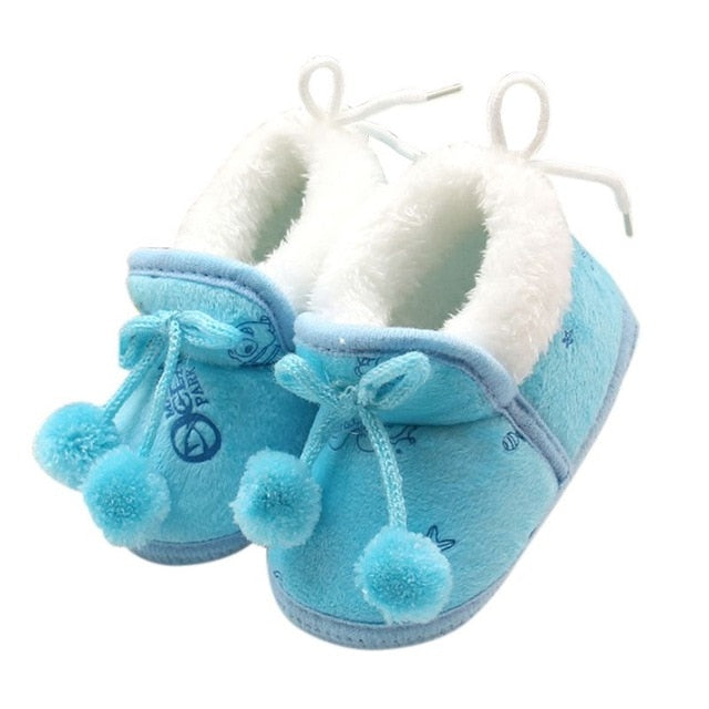 Baby Bowknot Warm Soft Sole Crib Shoes