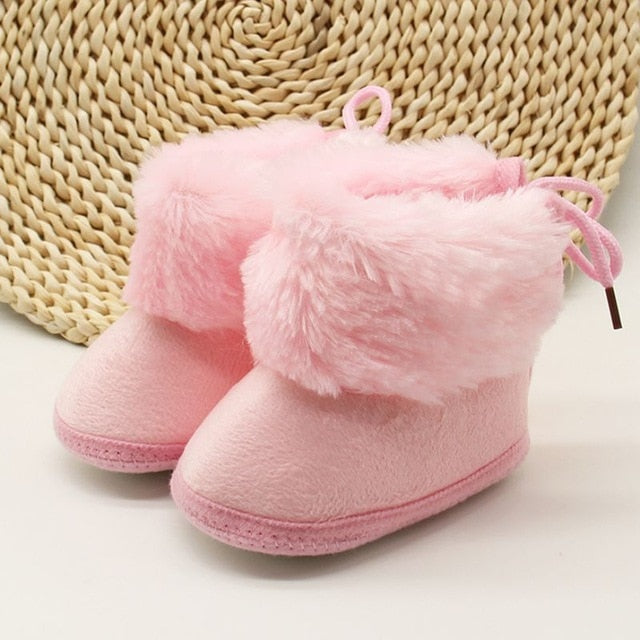 Baby Bowknot Warm Soft Sole Crib Shoes