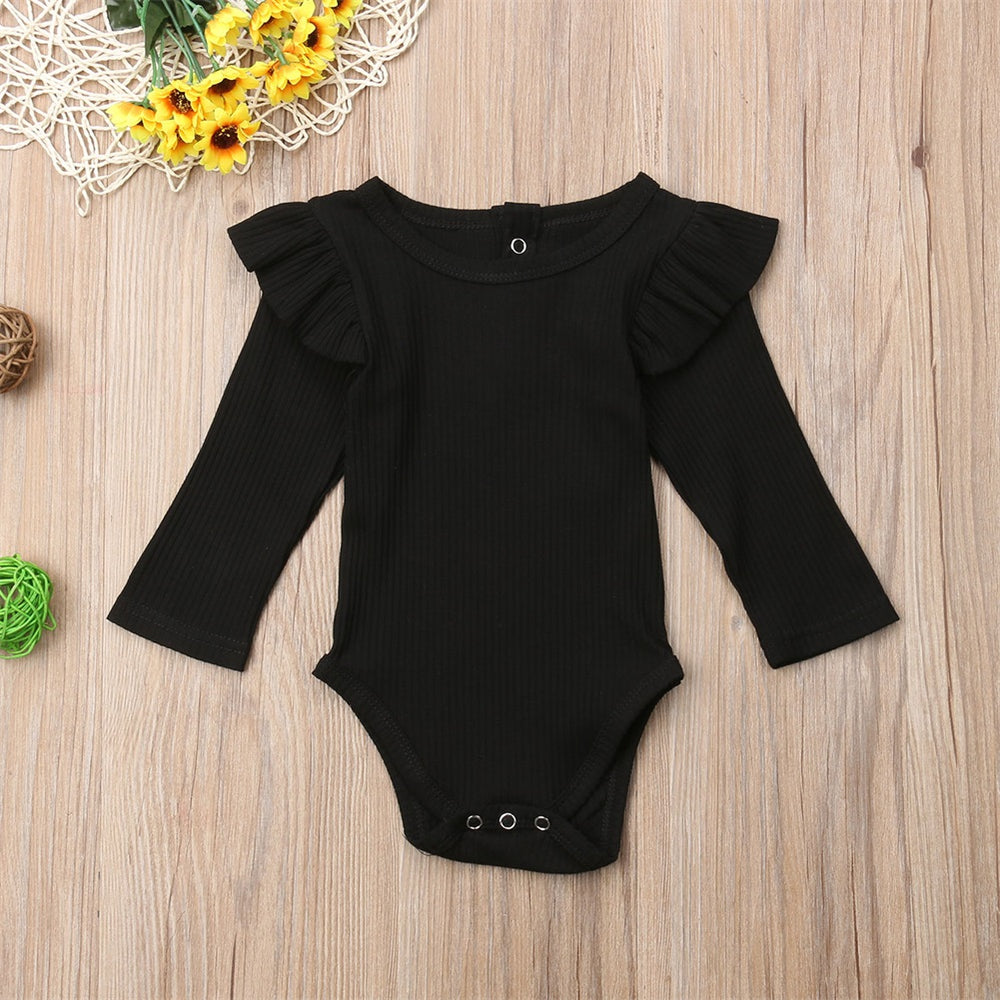 Baby Infant Romper Ruffle Long Sleeve Bodysuit